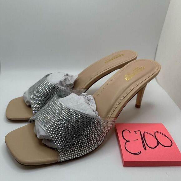 CUSHIONAIRE Women's One Band Dress Sandal +Memory Foam 10 CRYSTAL - Picture 3 of 8